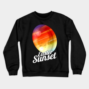 Easter Sunset Painted Easter Egg For Egg Hunt On Easter Crewneck Sweatshirt